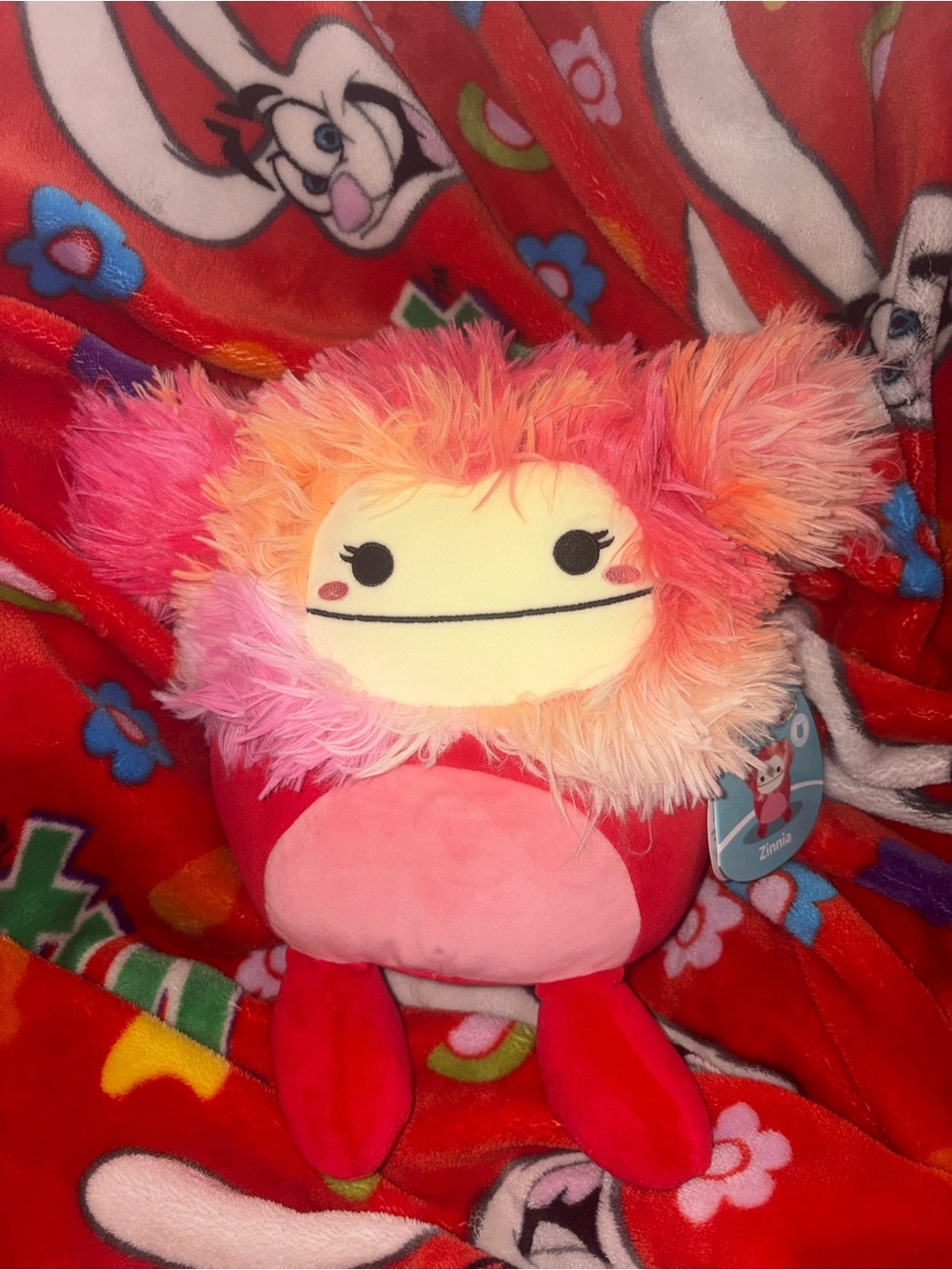Original Squishmallows 8" Zinnia The Pink Bigfoot Plush NEW QUICK SHIP